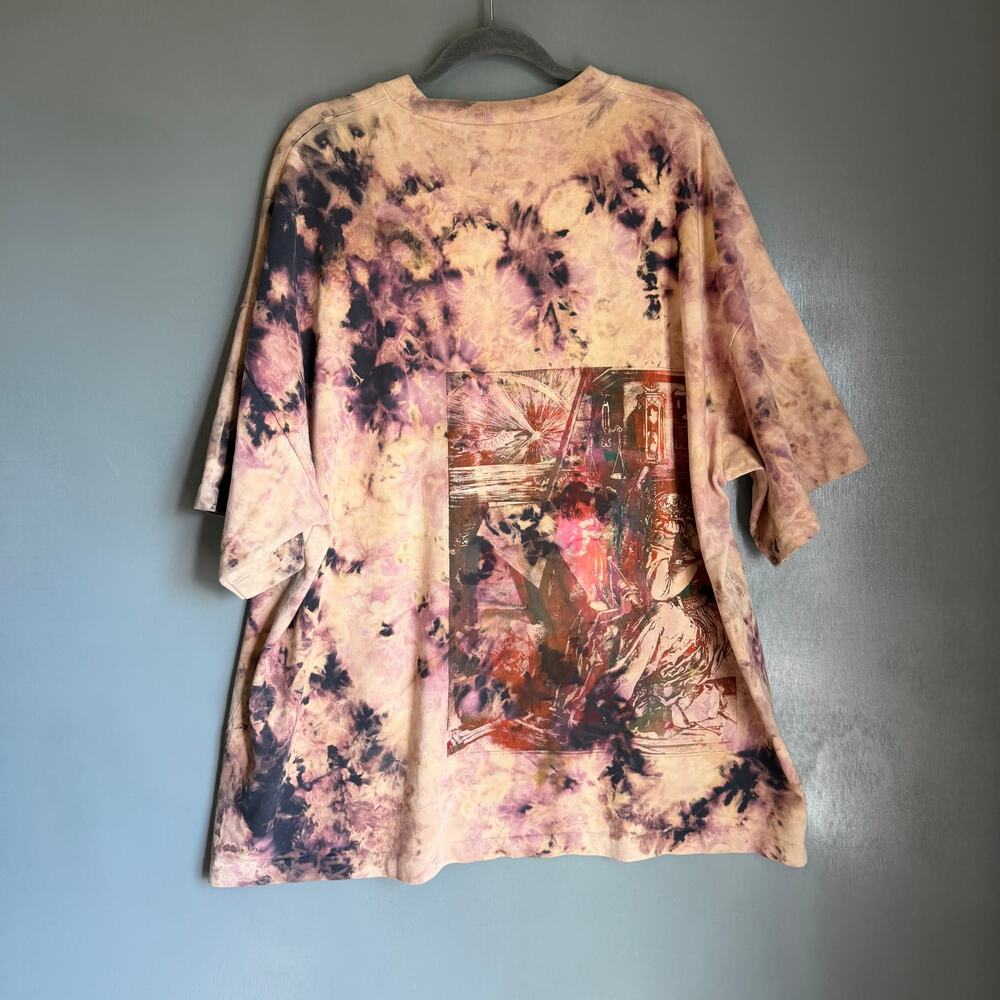 Tie Dye MEN'S XXL+ Heavyweight Cotton Screen Printed T-Shirt Unique Hippie